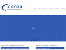 Tablet Screenshot of monzaconstruction.com